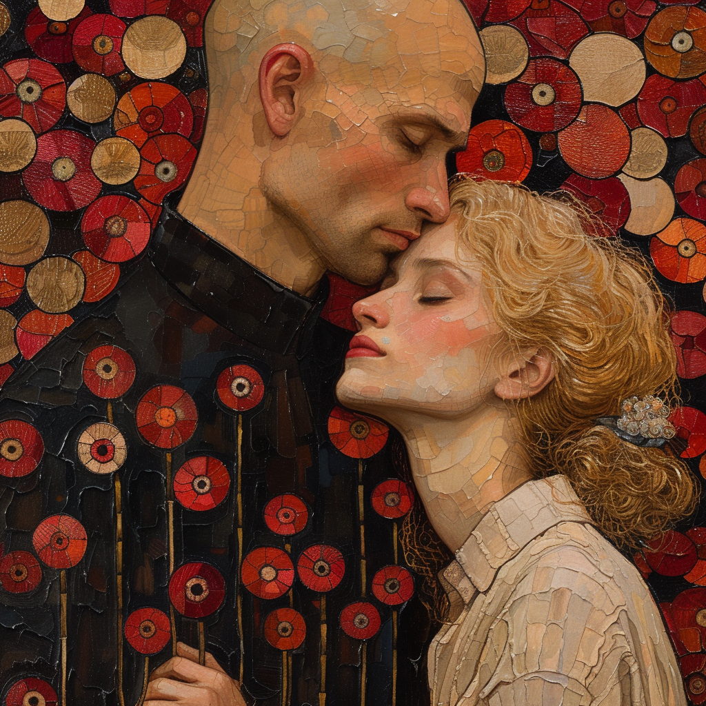 Klimt Valentine Painting Artwork