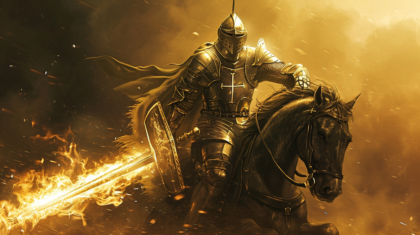 Knight with Flaming Sword