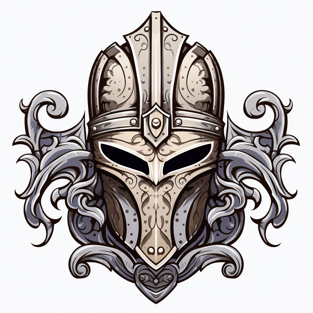 Vector clipart style knights helmet