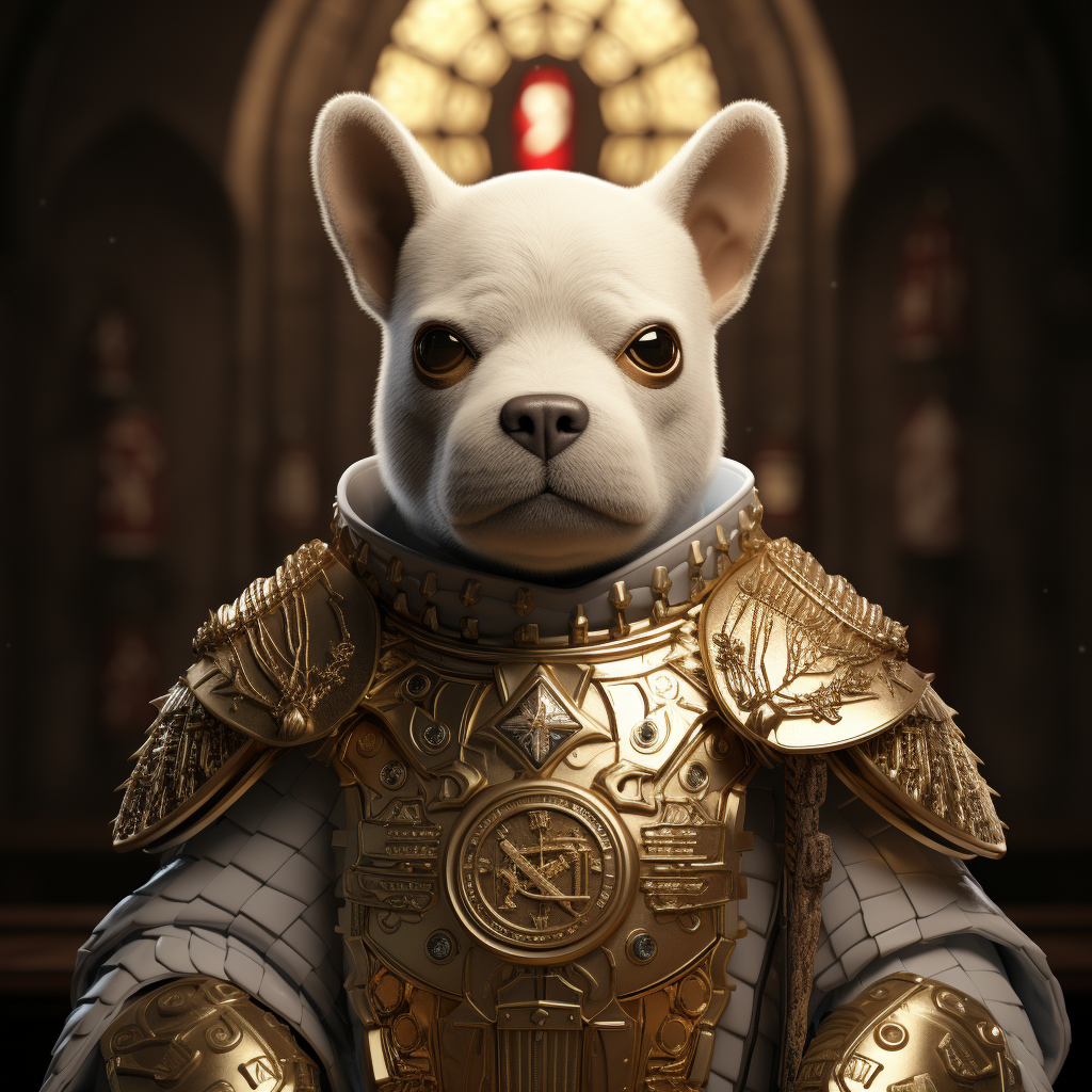 Knights Templar Protecting Blockchain with SHIBA INU Mascot