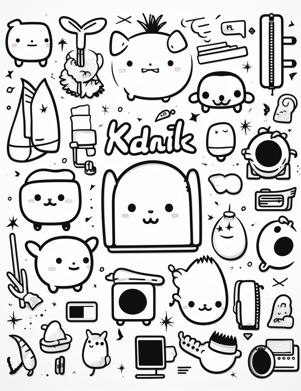 Simple and Cute Kawaii Doodles