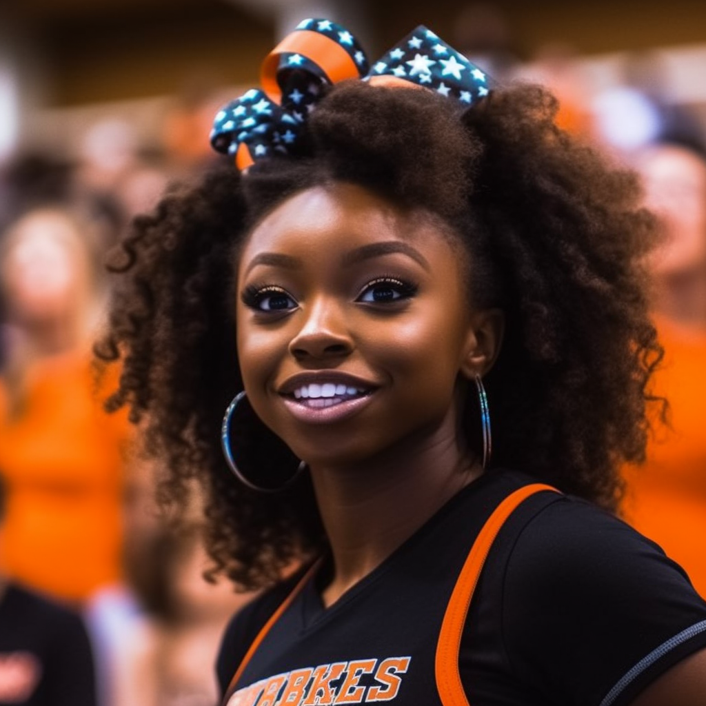 Koda Black participating in cheerleading