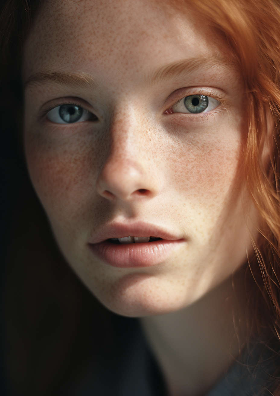 Close-up of Woman's Face in Kodak 400 Film