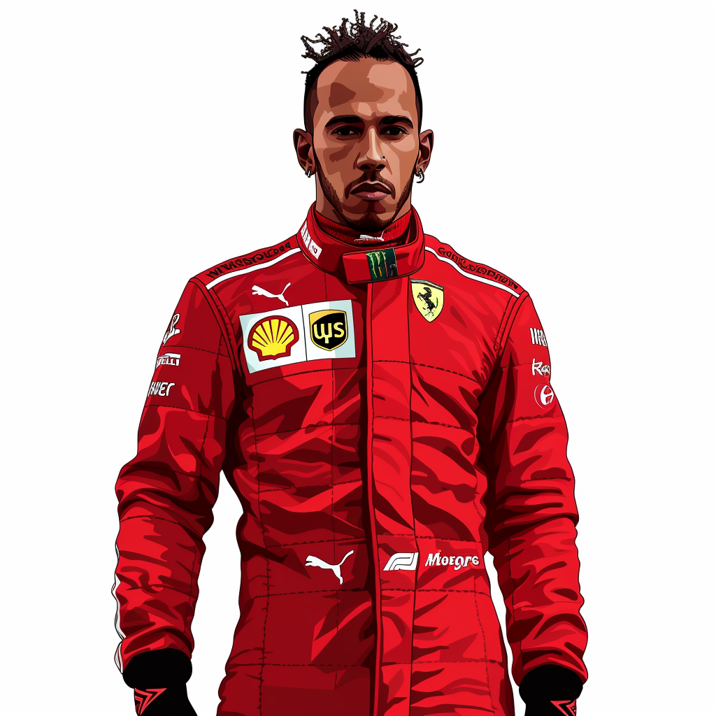 Lewis Hamilton in Ferrari Suit