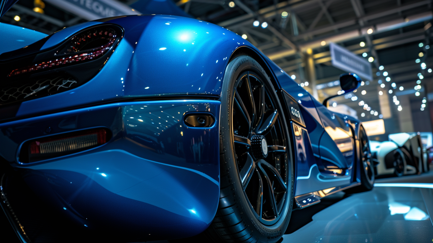 Blue Pearl Koenigsegg CC850 at Car Show