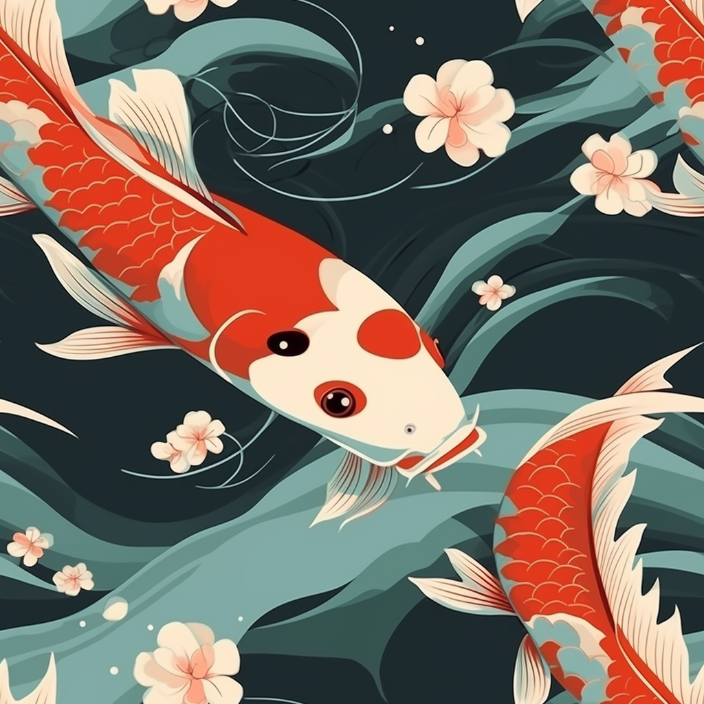 Zen and nature-inspired koi carp tattoo design