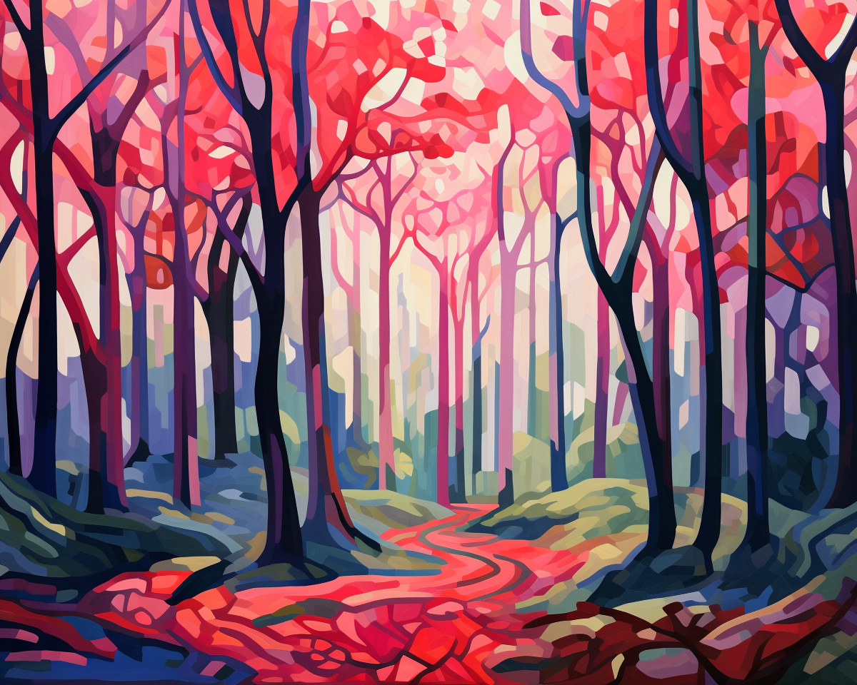 Fauvist painting of Kokiri Forest