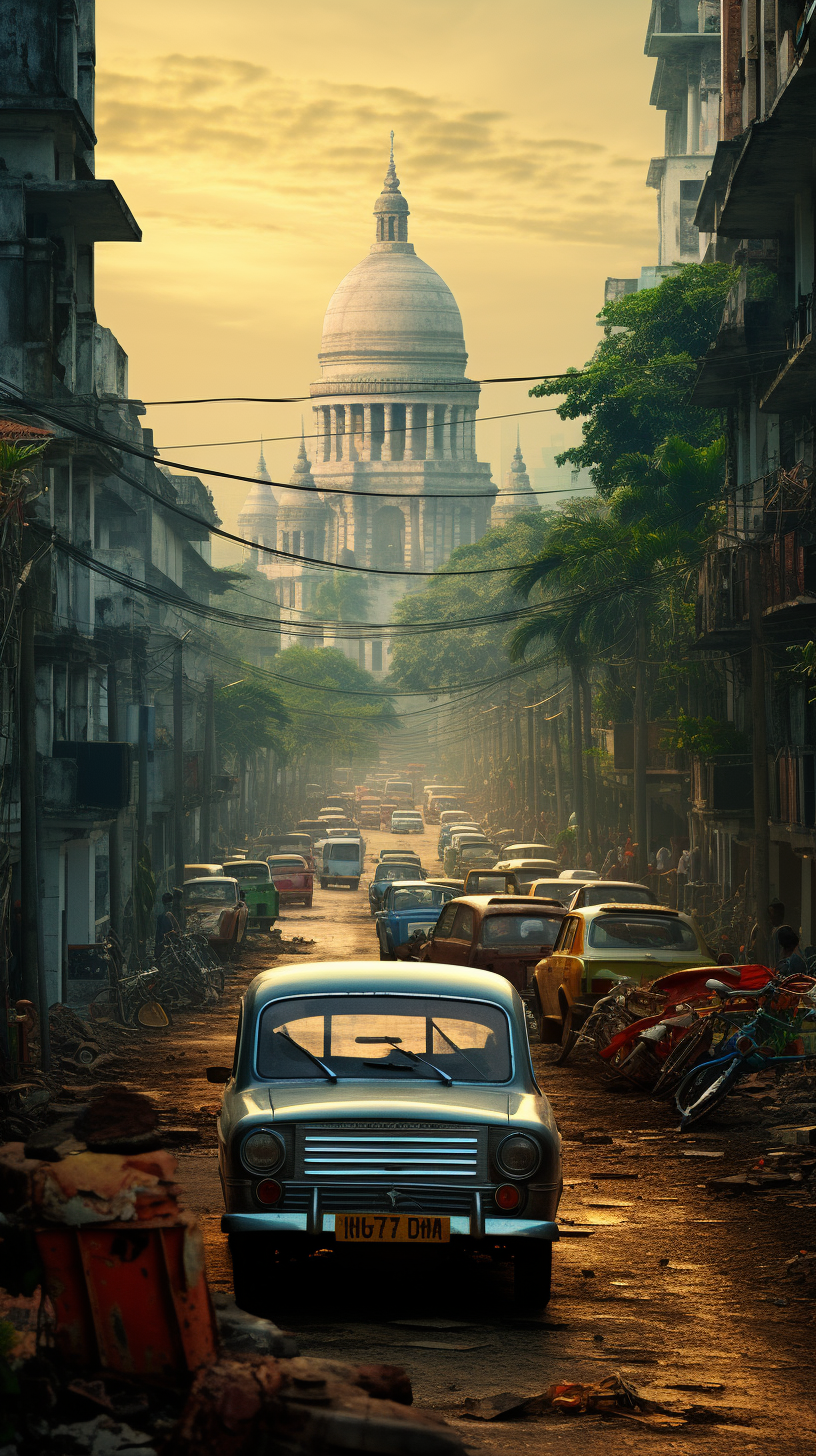 A captivating view of Kolkata city