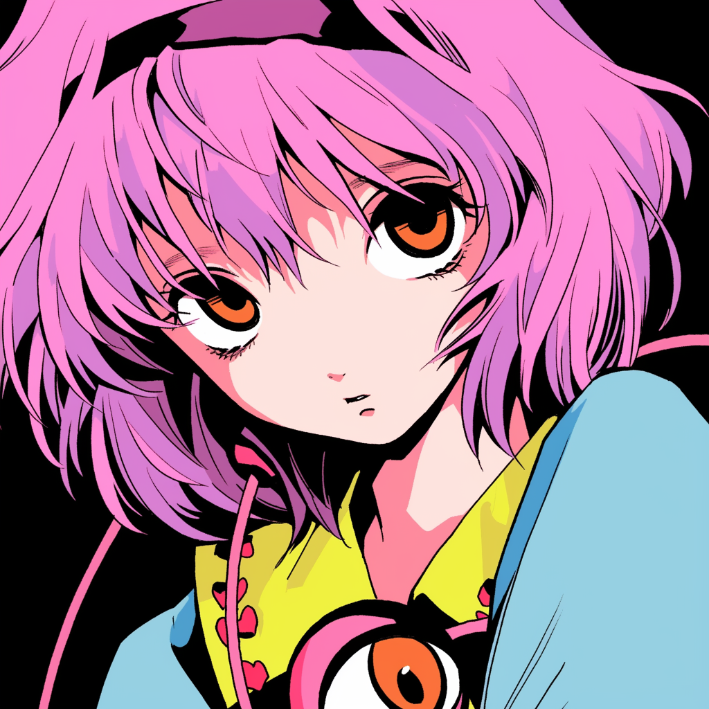 Cute anime girl Komeiji Satori