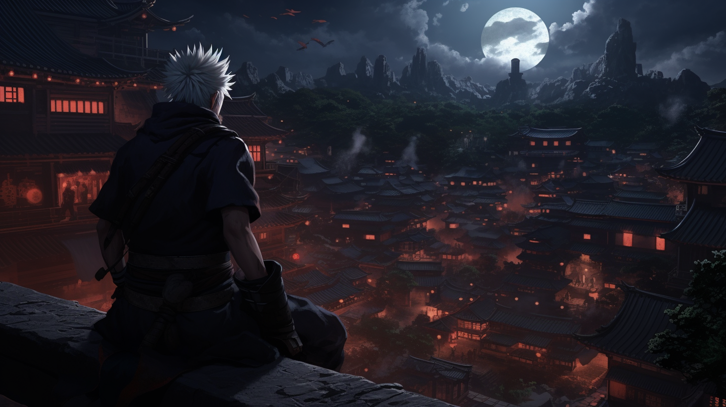 Kakashi Hatake guarding Konoha Village