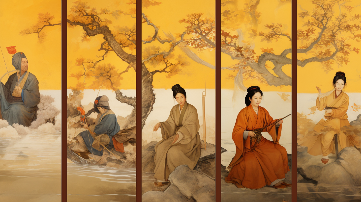 Artwork showcasing Korean art history