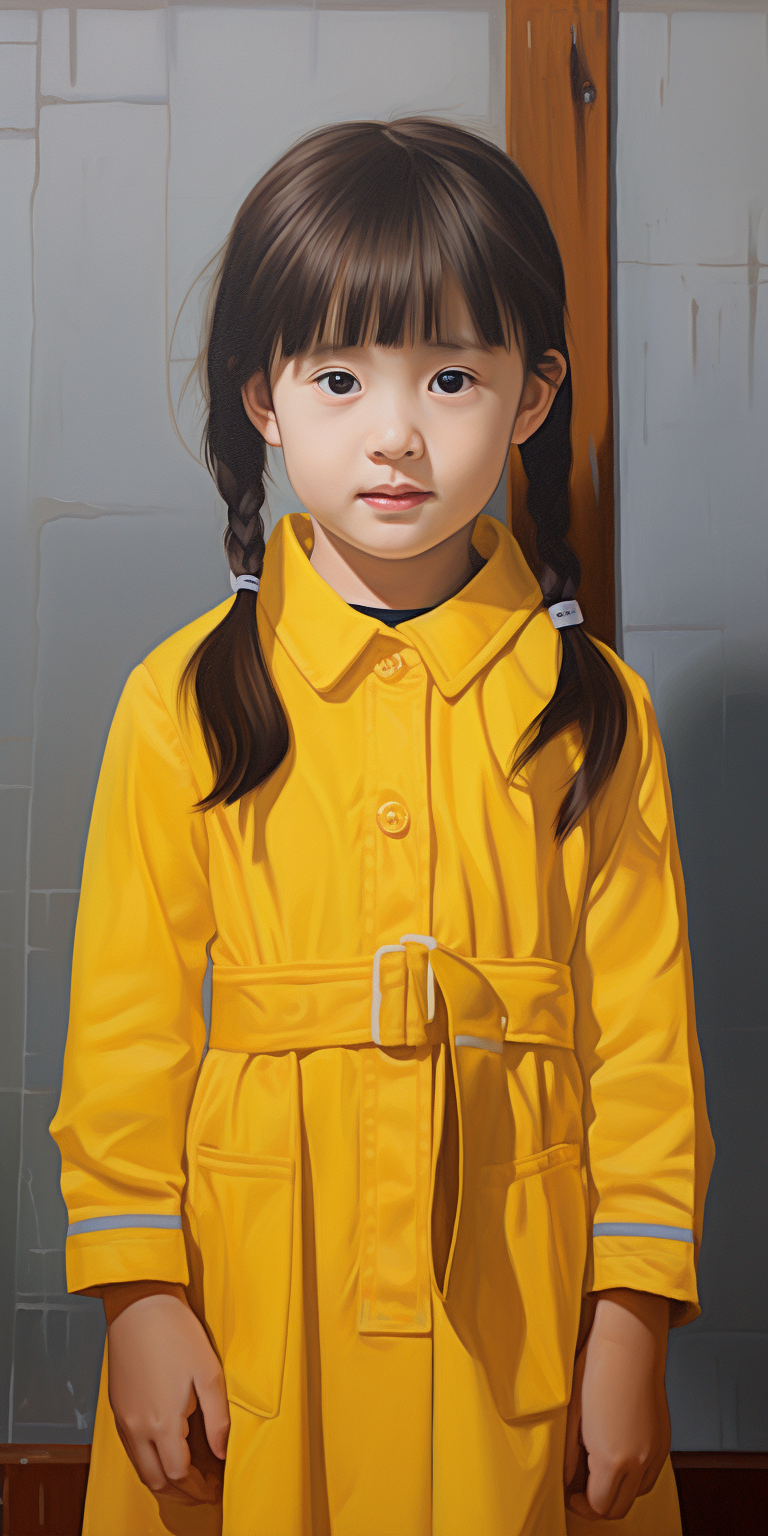 Korean girl in kindergarten uniform