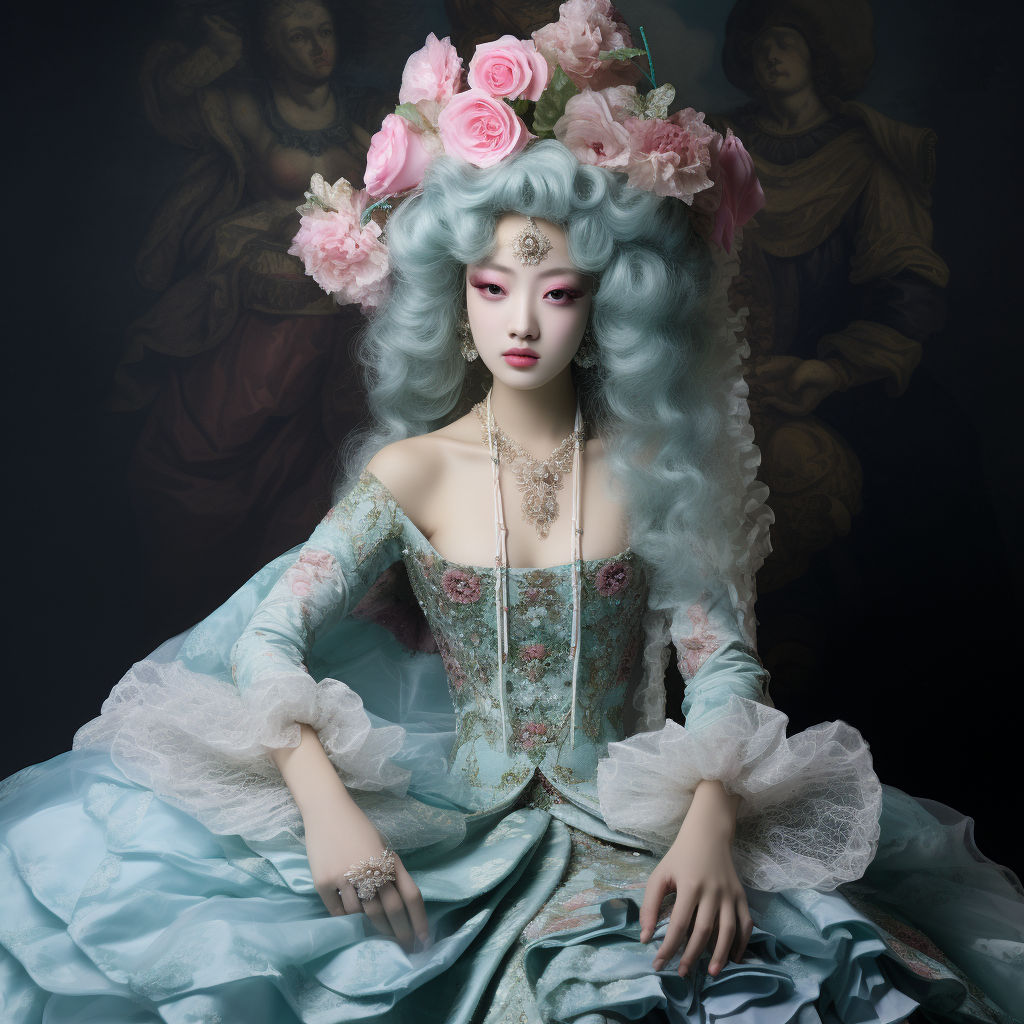 Korean Gravure Model Miku as Marie Antoinette