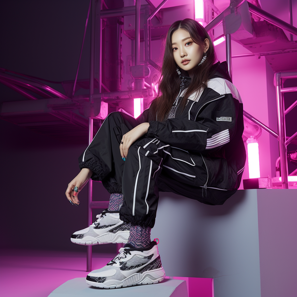 Korean influenced futuristic sneakers