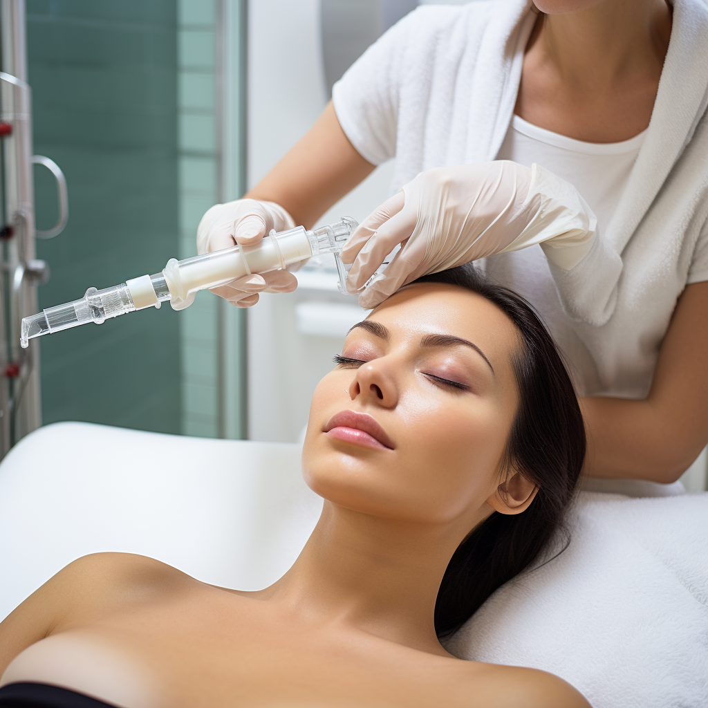 Korean Medspa Doctor Providing Hydrofacial Treatment