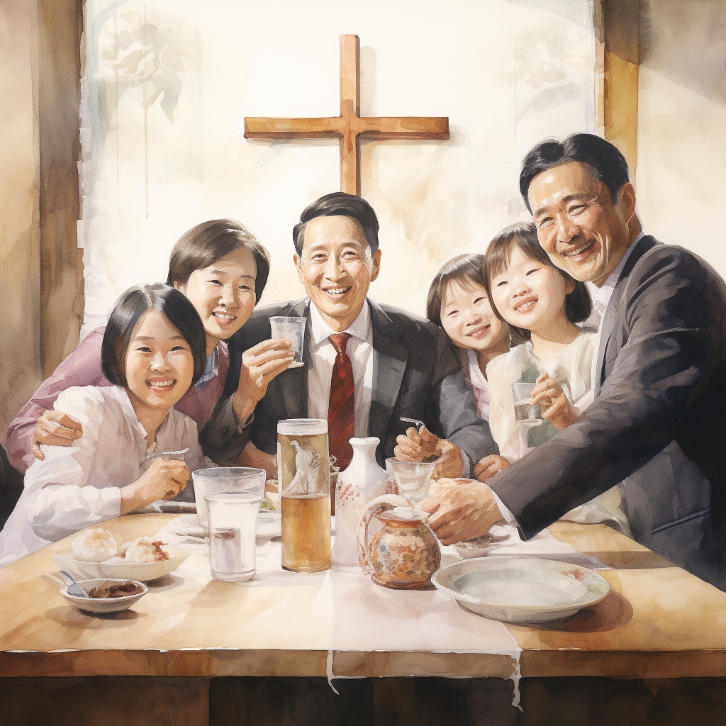 Korean Modern Family Holy Communion