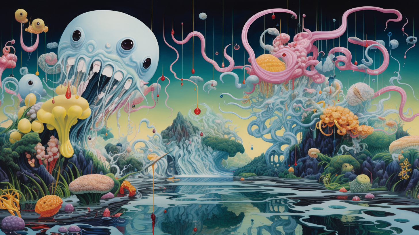 Korean surrealism psychedelic artwork