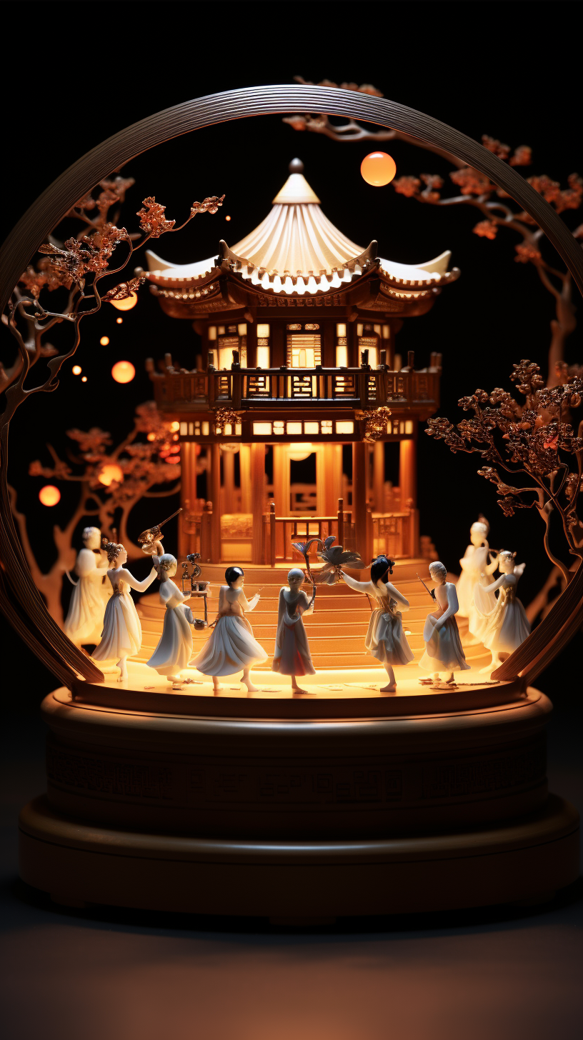 LED Music Box with Korean Traditional Dance