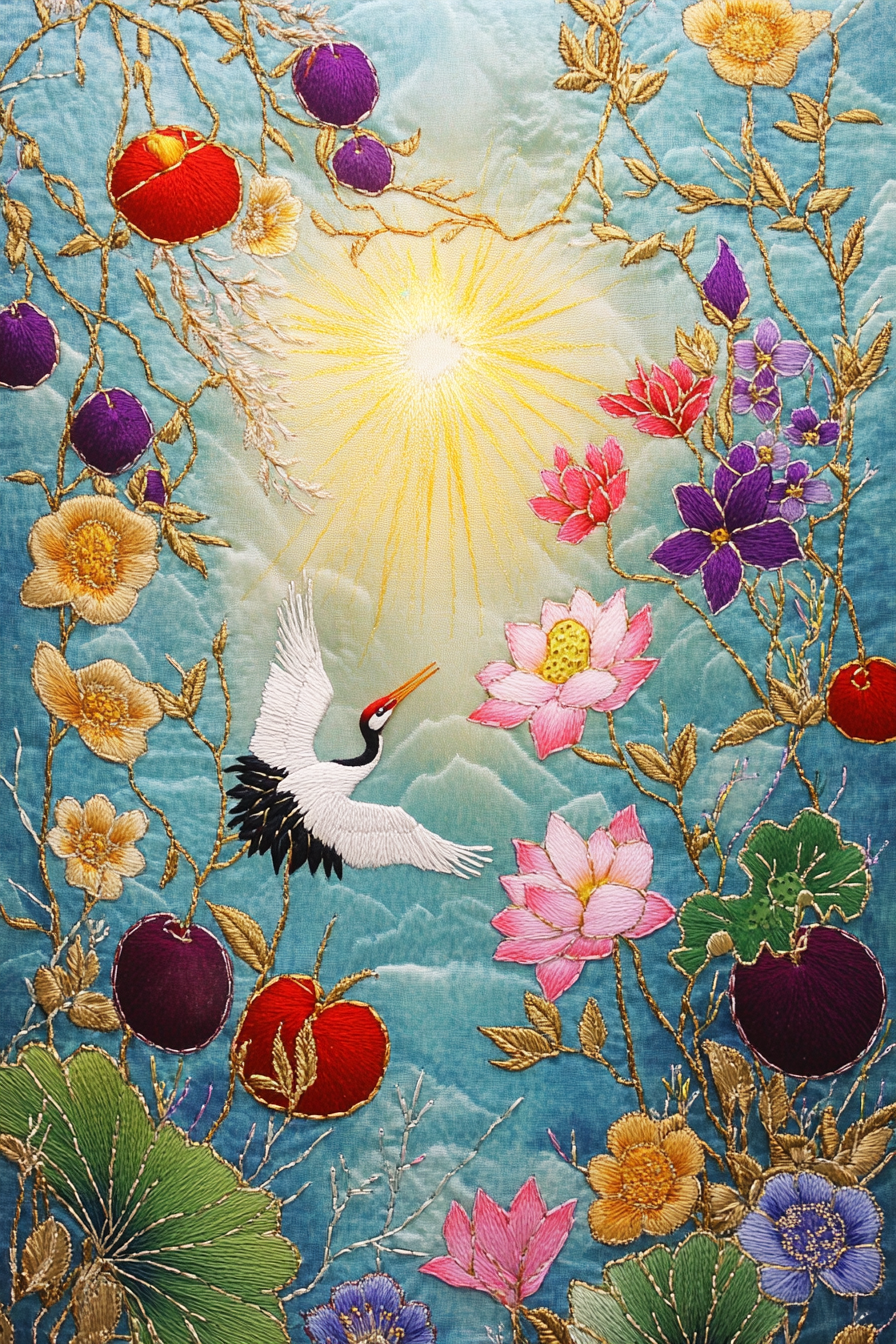 Bright Korean Traditional Embroidery Craft