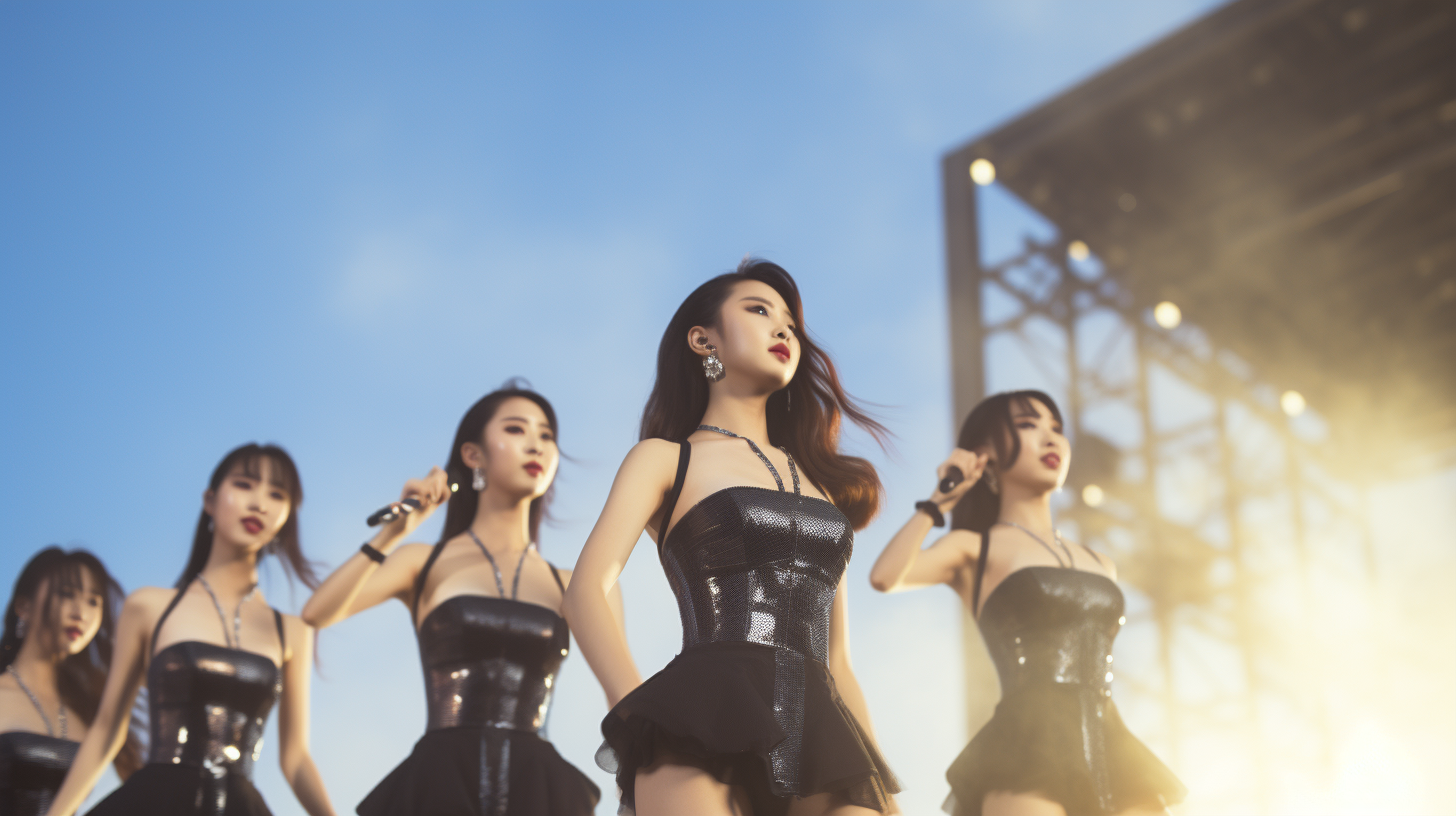 K-Pop girl group performing live