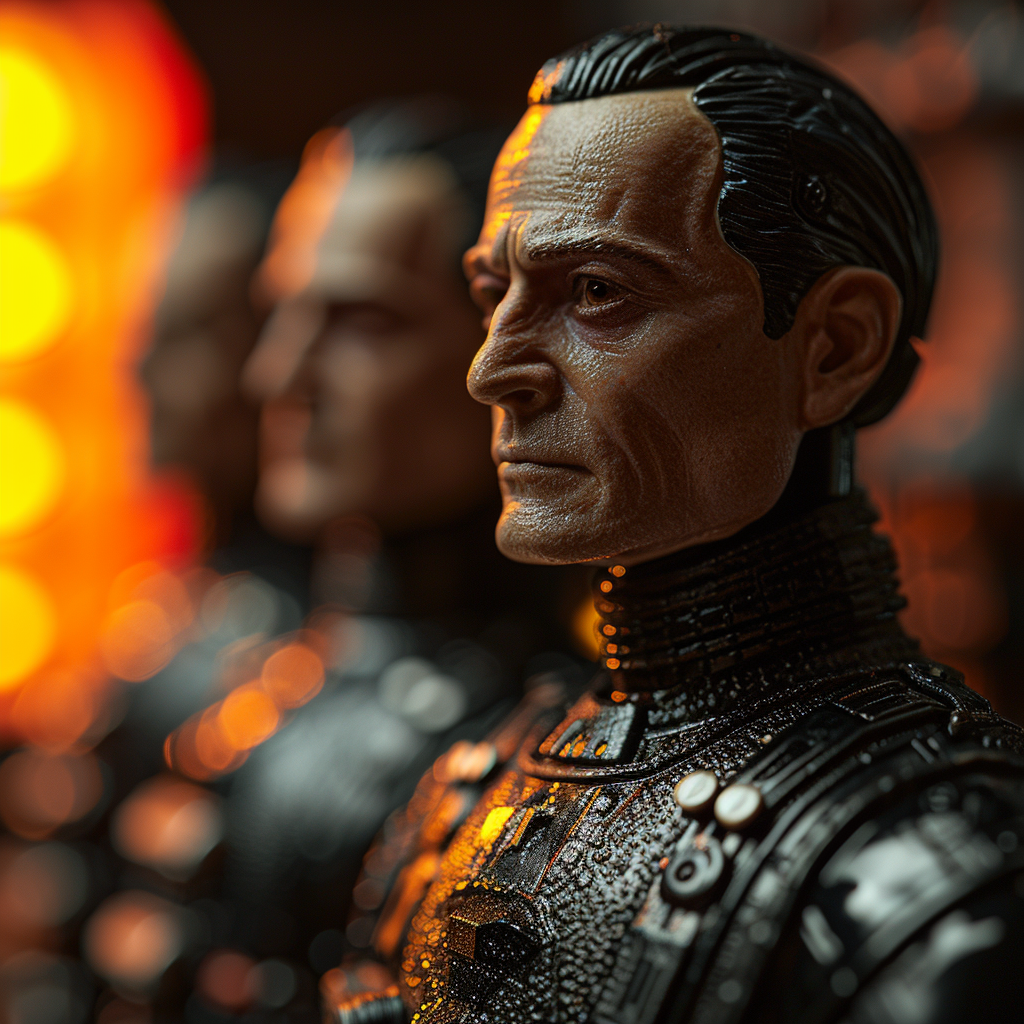 Collectible Kraftwerk action figures in action