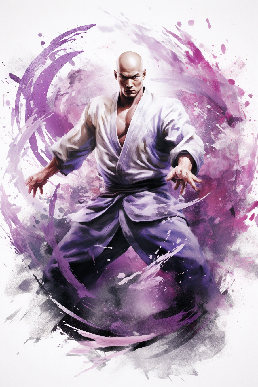 Kung Fu Fighter Illustration in Unique Style