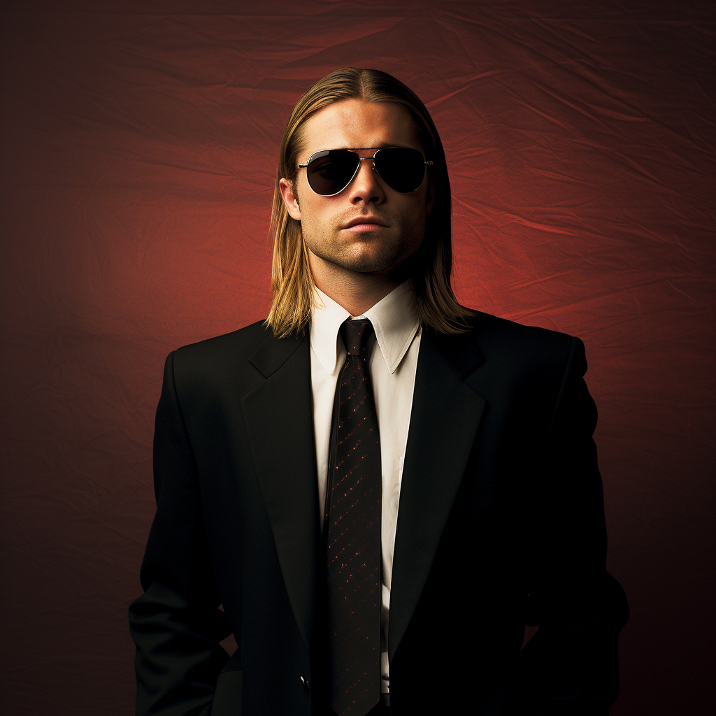 Kurt Cobain posing as Wall Street Bro