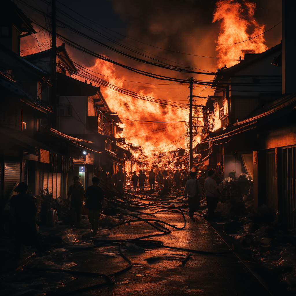 Kyoto big fire engulfing city