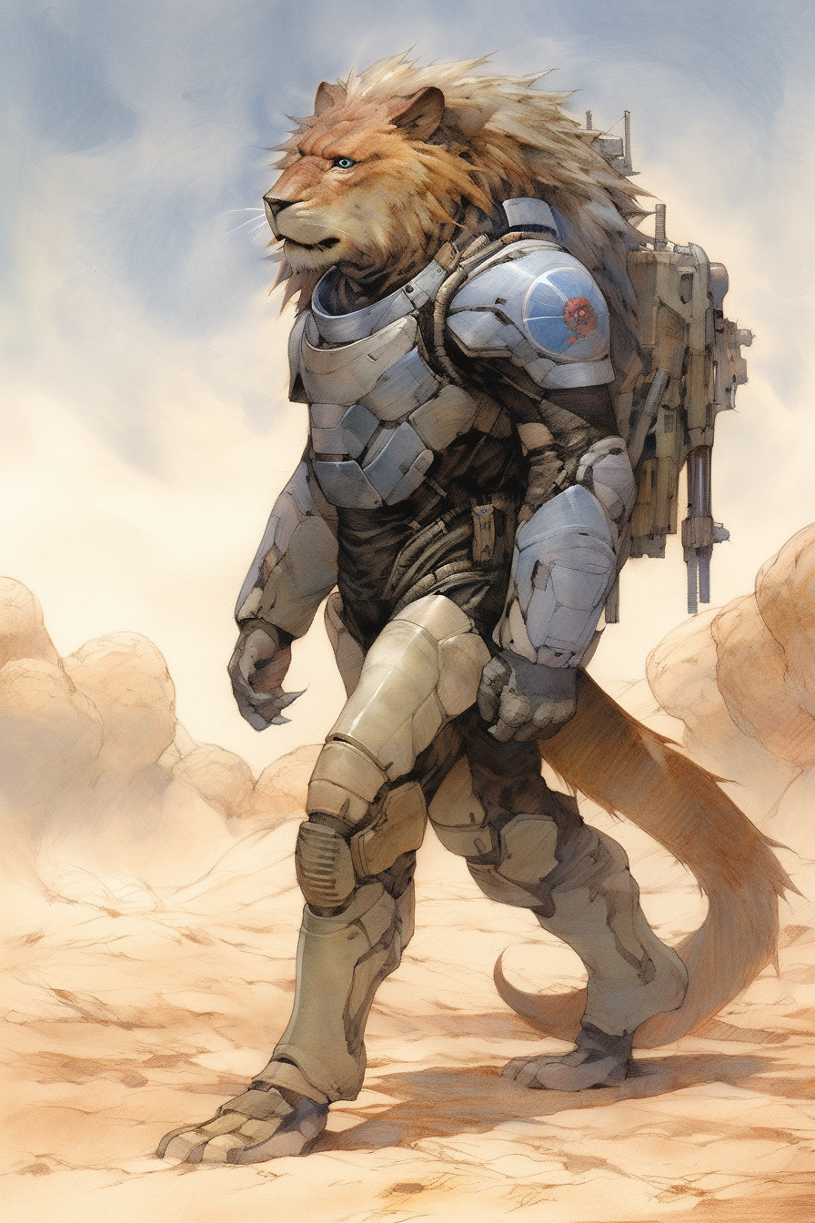 Illustration of KzintiCore - Alien Space Mercenary