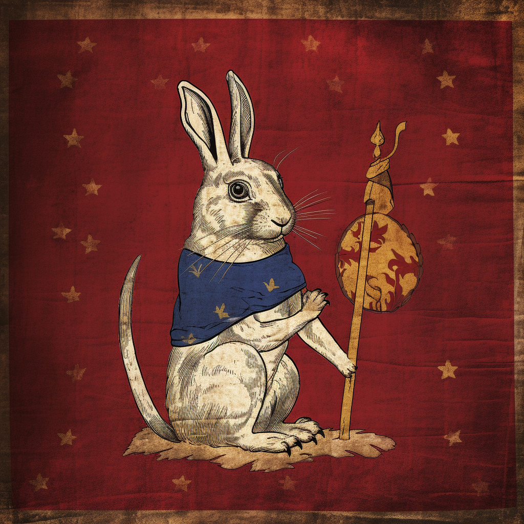 Carpe et Le Lapin Medieval Flag