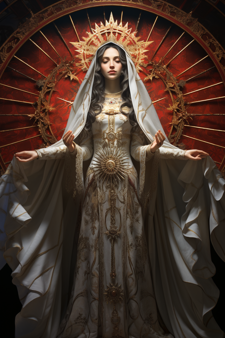 Beautiful depiction of La Virgen Maria, La Caridad del Cobre