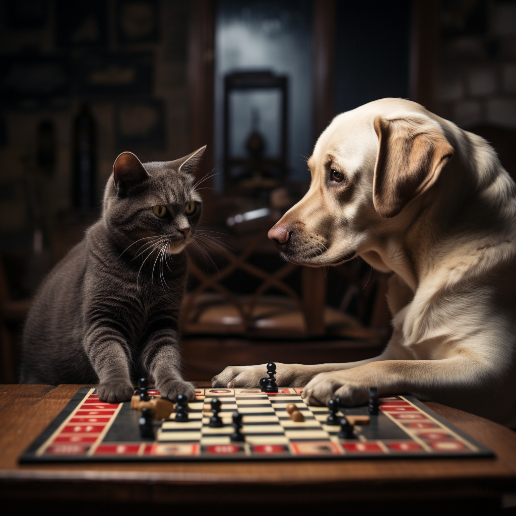 Labrador and Funny Cat Board Game