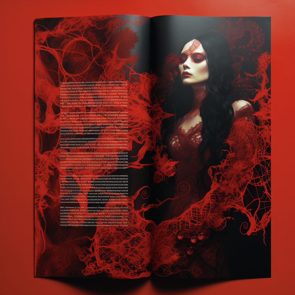 Beautiful lace magazine layout design