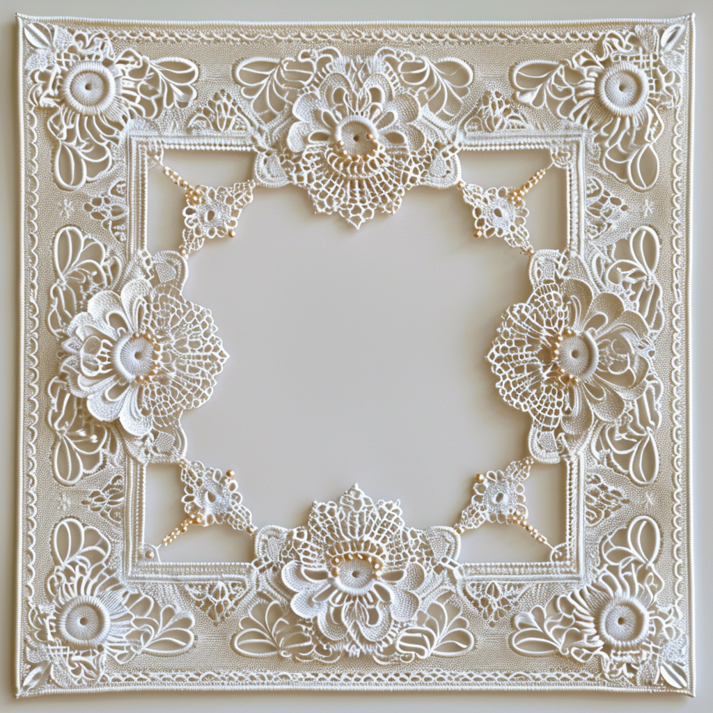 Međimurski lace motif picture frame