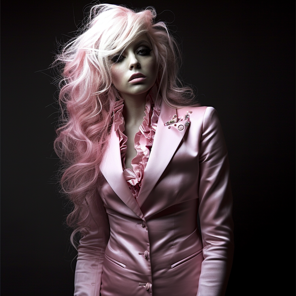 Lady Gaga wearing a flattering pantsuit