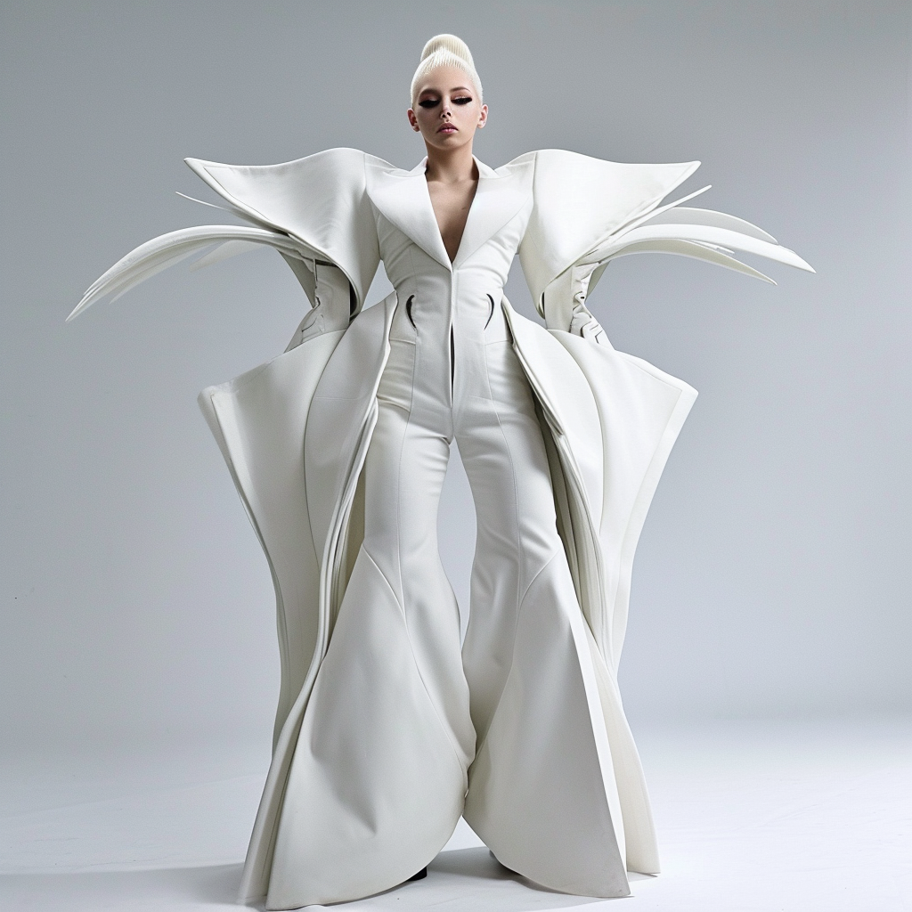 Lady Gaga in Futuristic Pantsuit Fashion