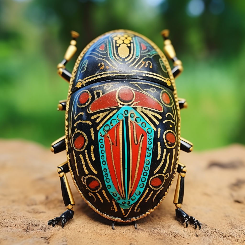 Vibrant Lakota Tribe Scarab Art