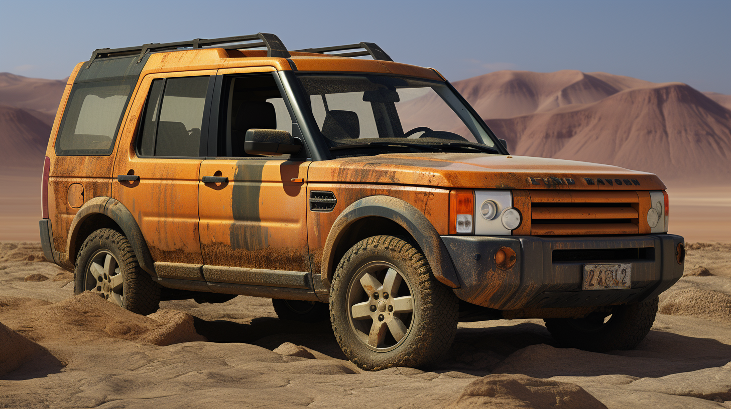 Land Rover Discovery with Animal Fur Skin