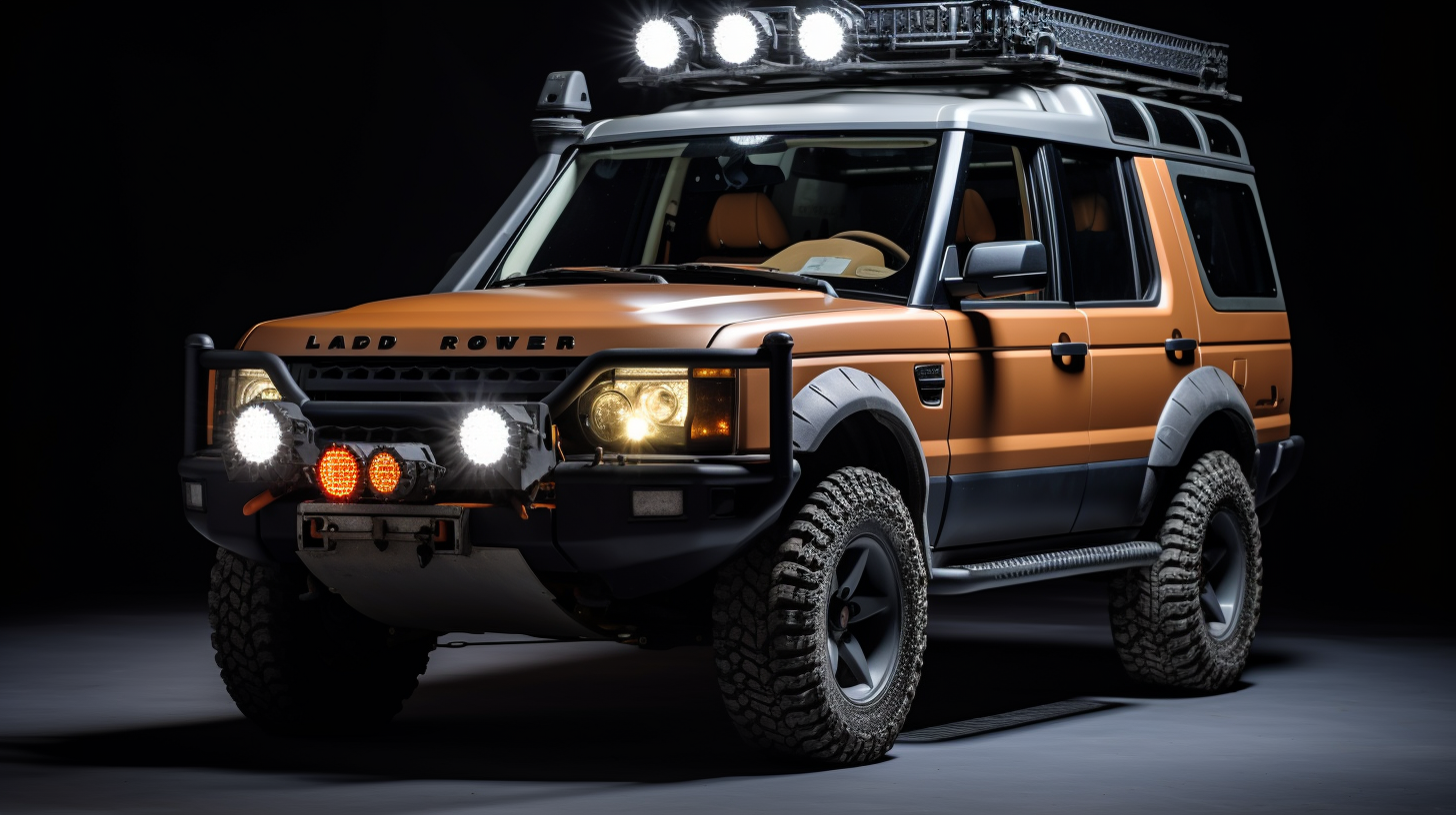 Photorealistic Land Rover Discovery with Animal Headlights