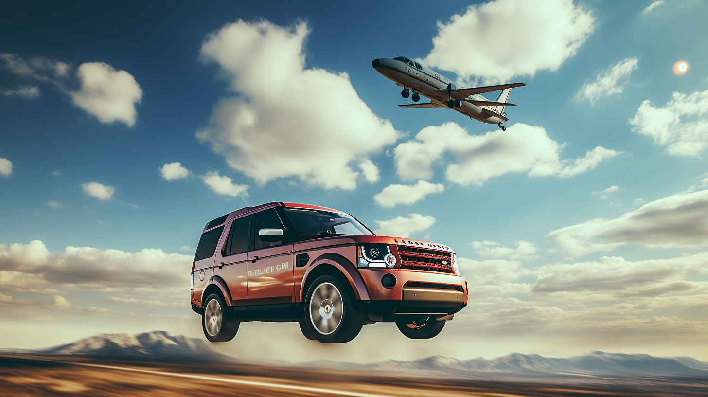 Land Rover Discovery Flying with Wings