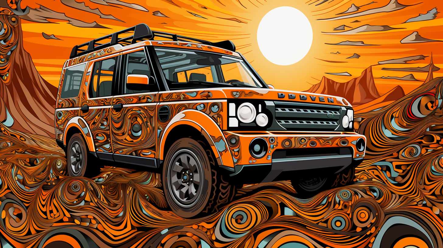 Off-road Land Rover Discovery illustration