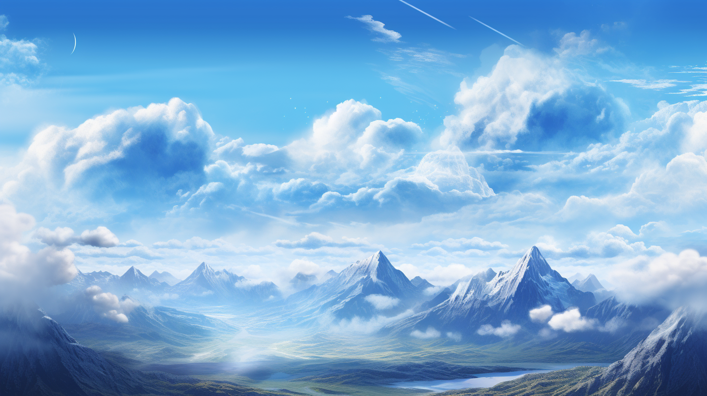 Scenic Mountain Landscape with Blue Sky