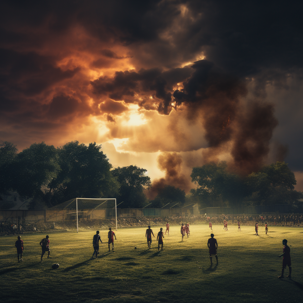 Soccer Game Landscape Photo