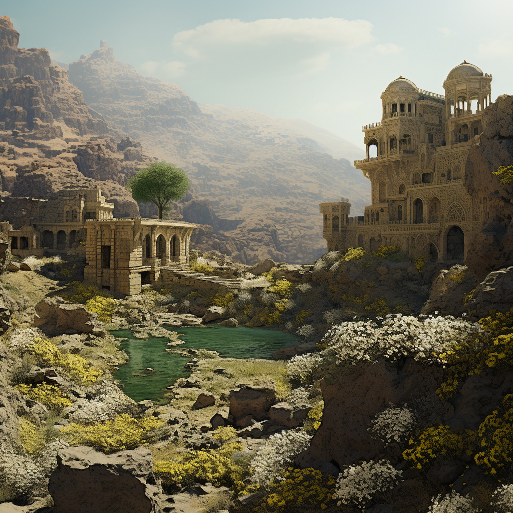 Yemen landscapes AI-generated photo