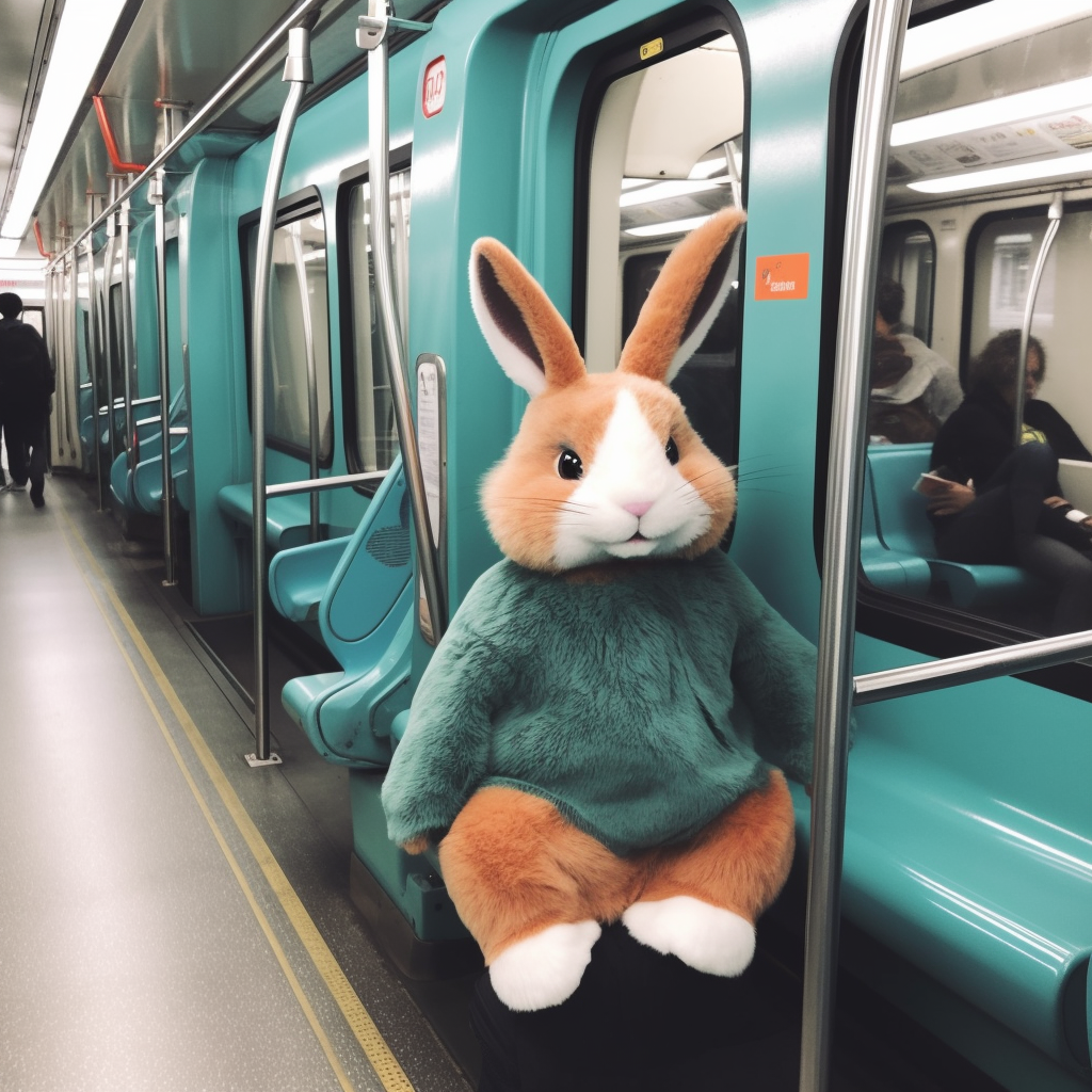 Illustration of Serge the rabbit from RATP with back pain