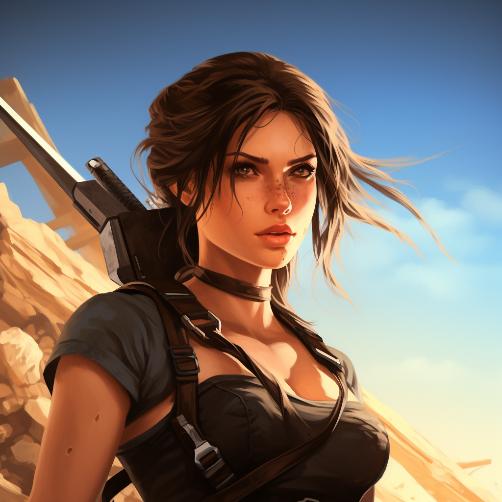 Lara Croft anime tomb rider character