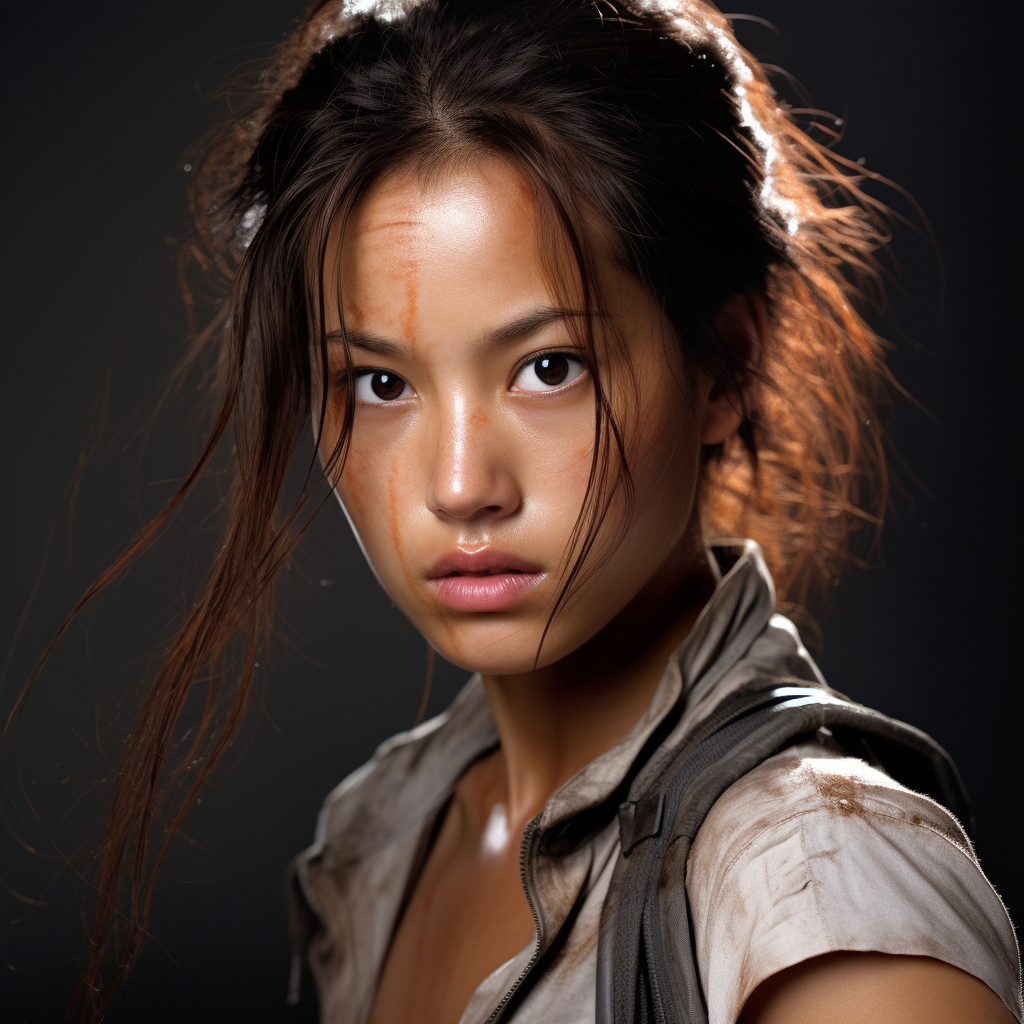 Photorealistic Chinese Lara Croft character