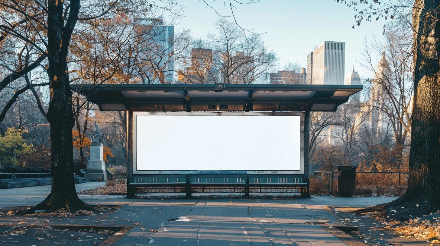 Central Park Kiosk Mockup