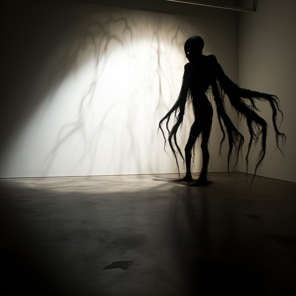 Large Creepy Humanoid Shadow