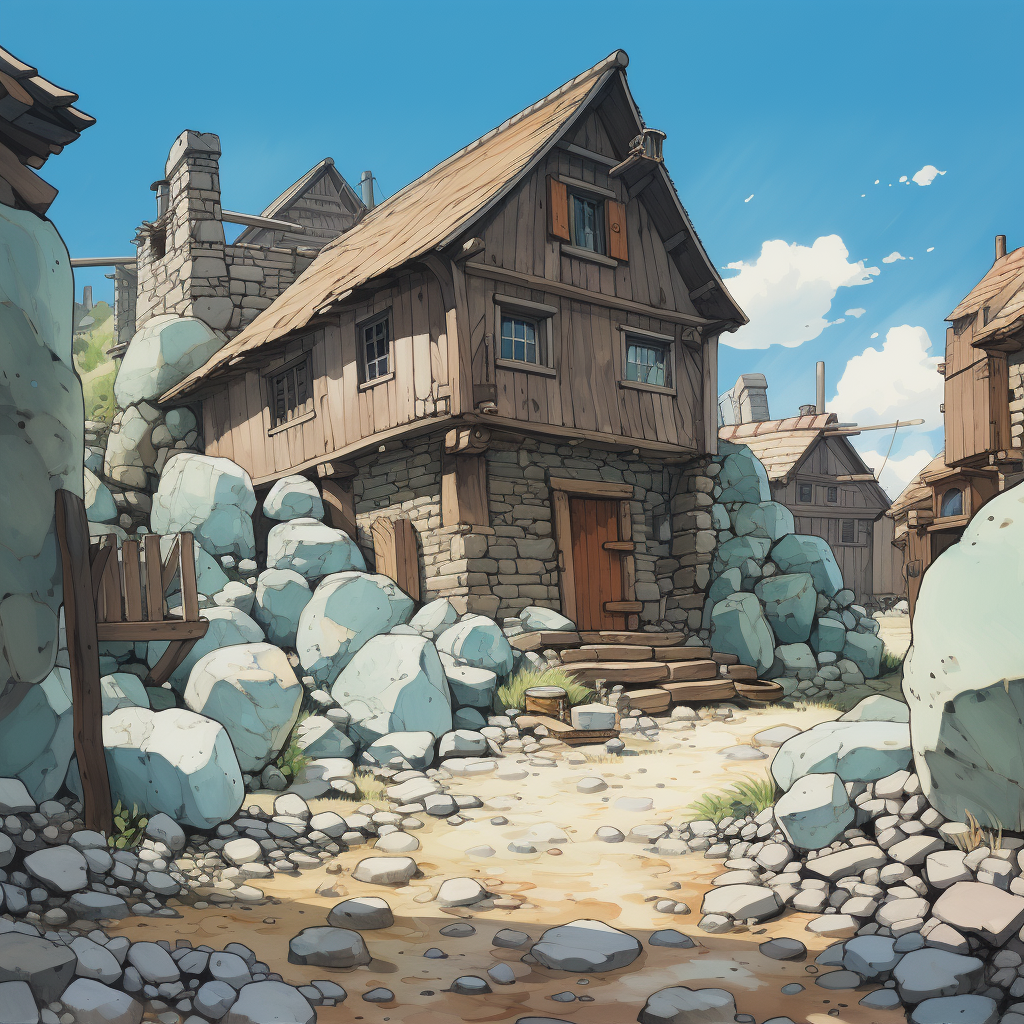 Rock Homes Studio Ghibli Style